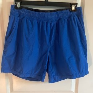 Rhone Mens Blue Unlined Athletic Shorts Size Large